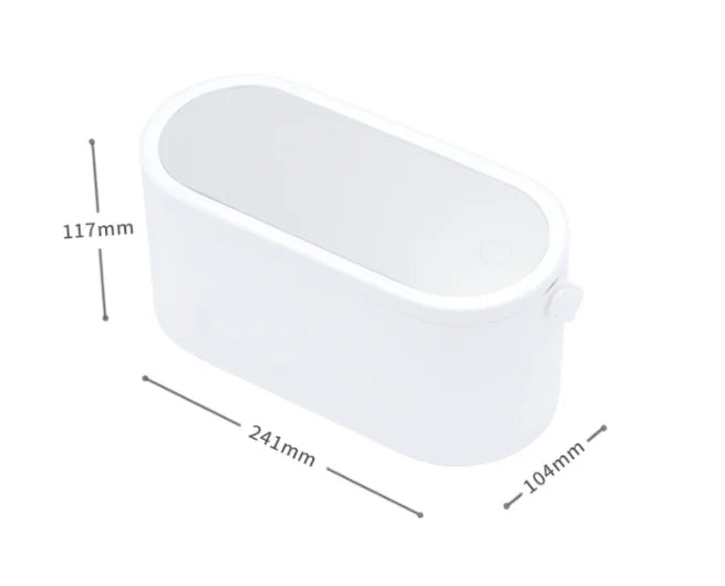 Makeup Organizer Box with LED Light Mirror