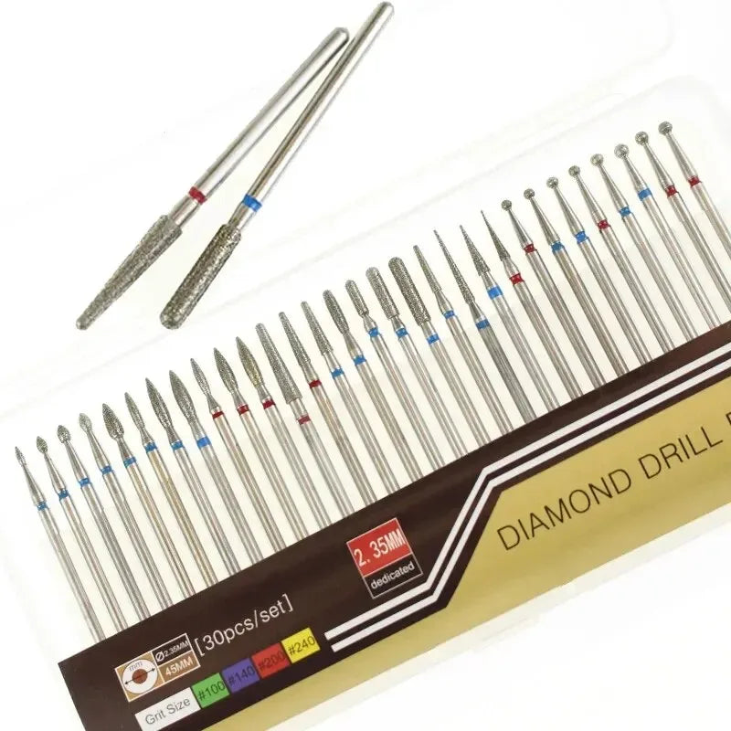 30pcs/set Diamond Nail Manicure tool head