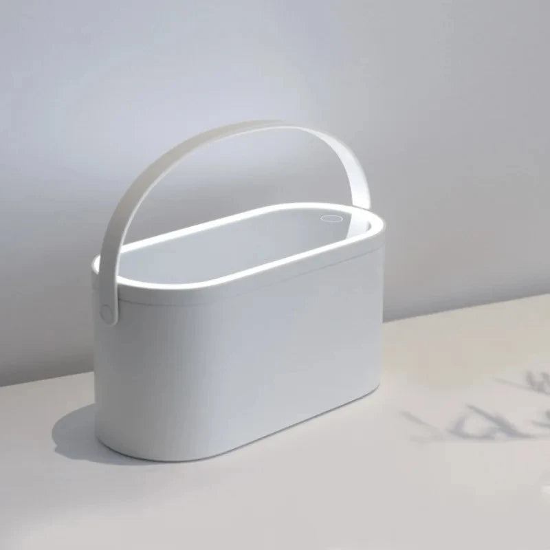Makeup Organizer Box with LED Light Mirror