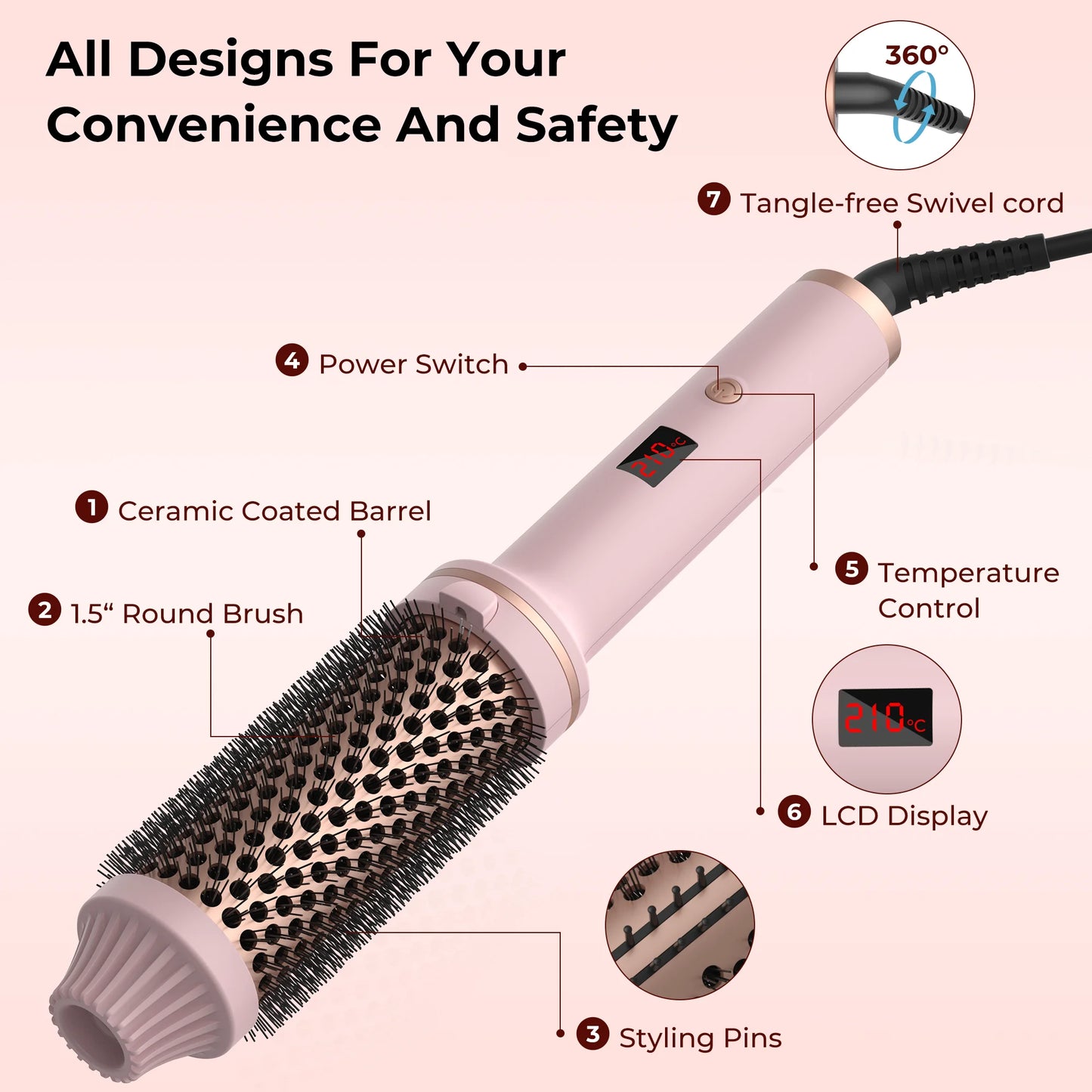 Heated Hair Curling Iron